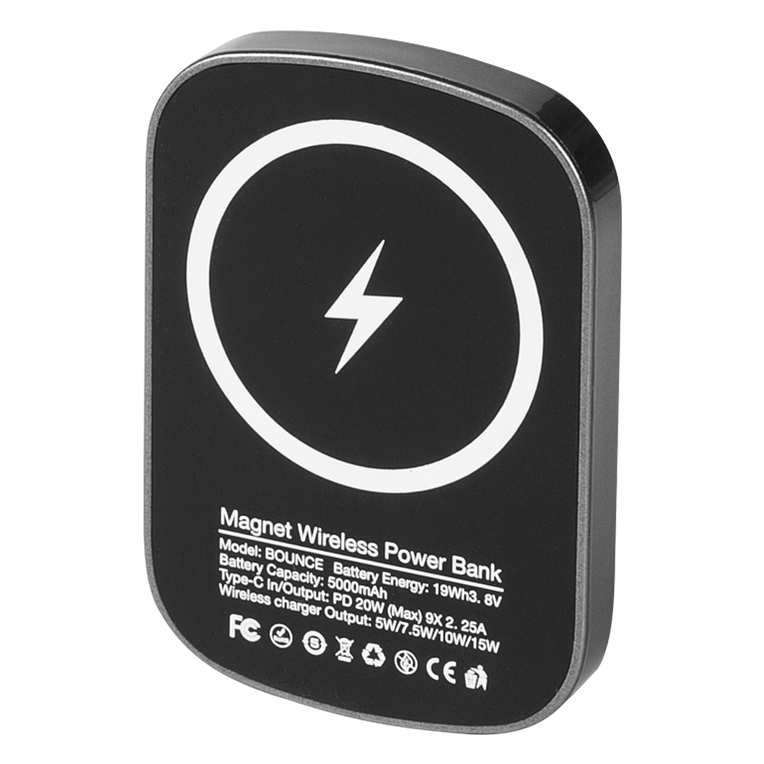 Pomoćna baterija sa magnetom 5.000 mAh, bežično punjenje, 15W