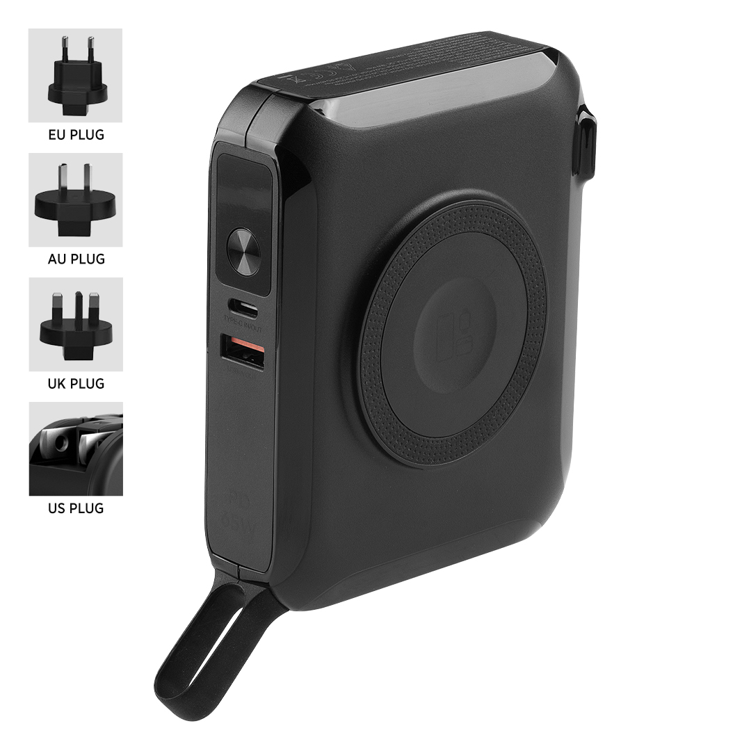 Univerzalni putni punjač / laptop pomoćna baterija, 15.000 mAh, PD 65W, sa magnetom